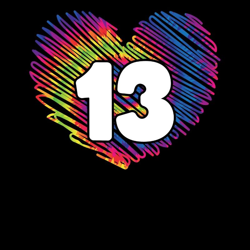 13th Birthday Heart Tie Dye | Tie Dye Themed