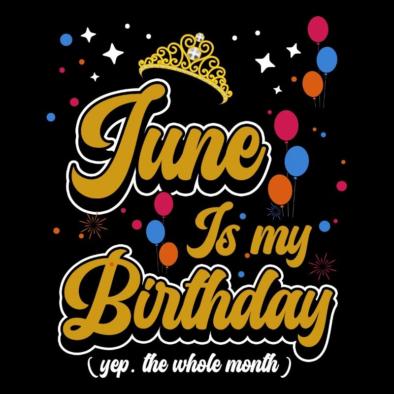 Juin est mon anniversaire. La célébration de l'