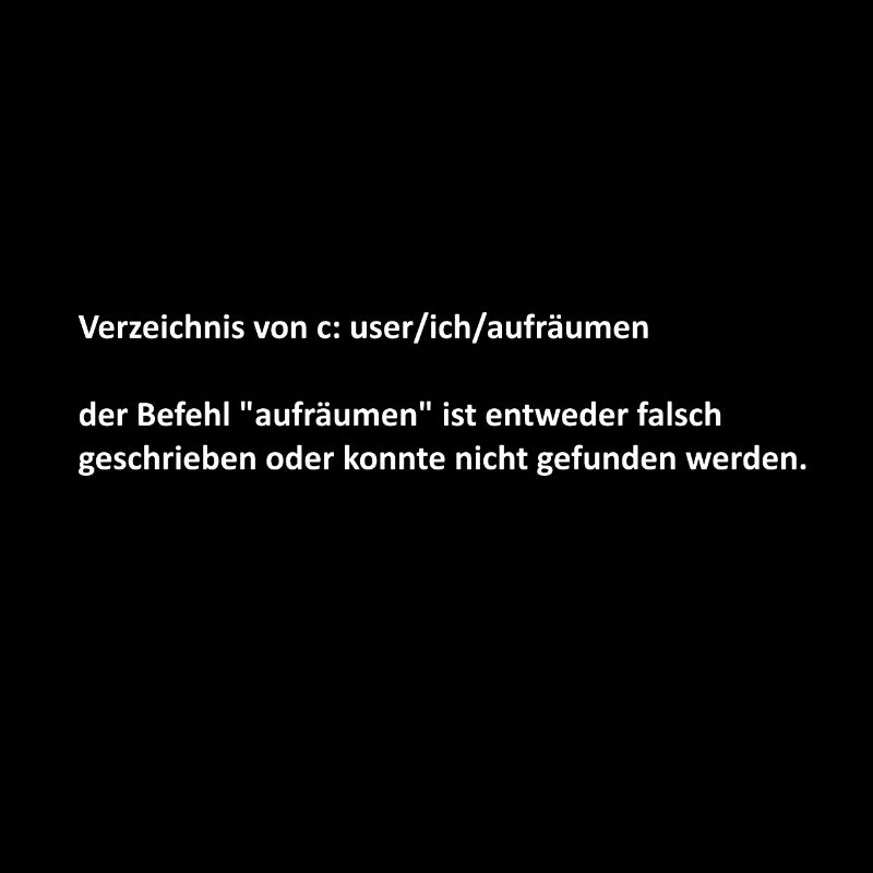 aufräumen