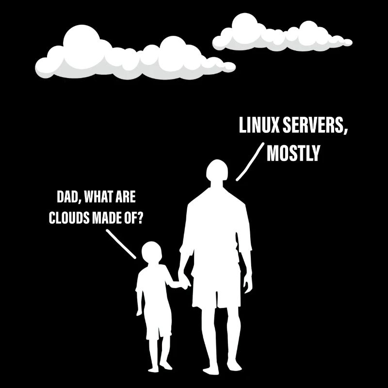 Dad, What Are Clouds Made Of, Linux Servers Mostly