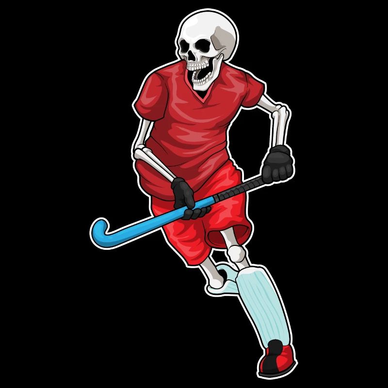 Bâton de hockey squelette