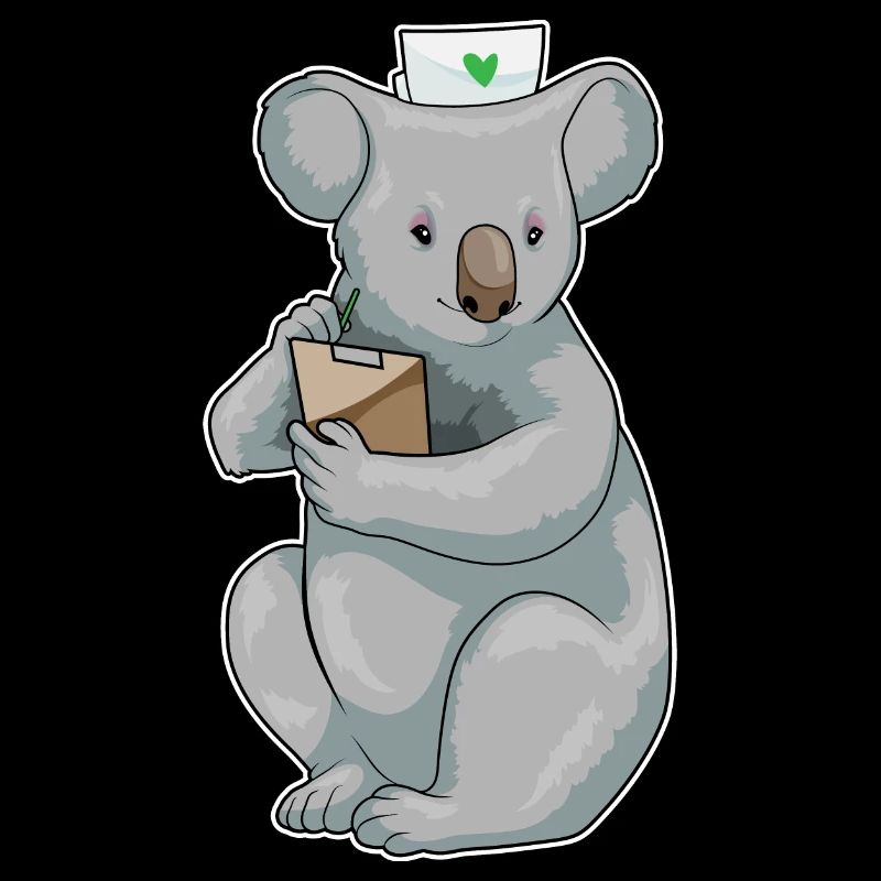 Koala Krankenschwester Notizblock
