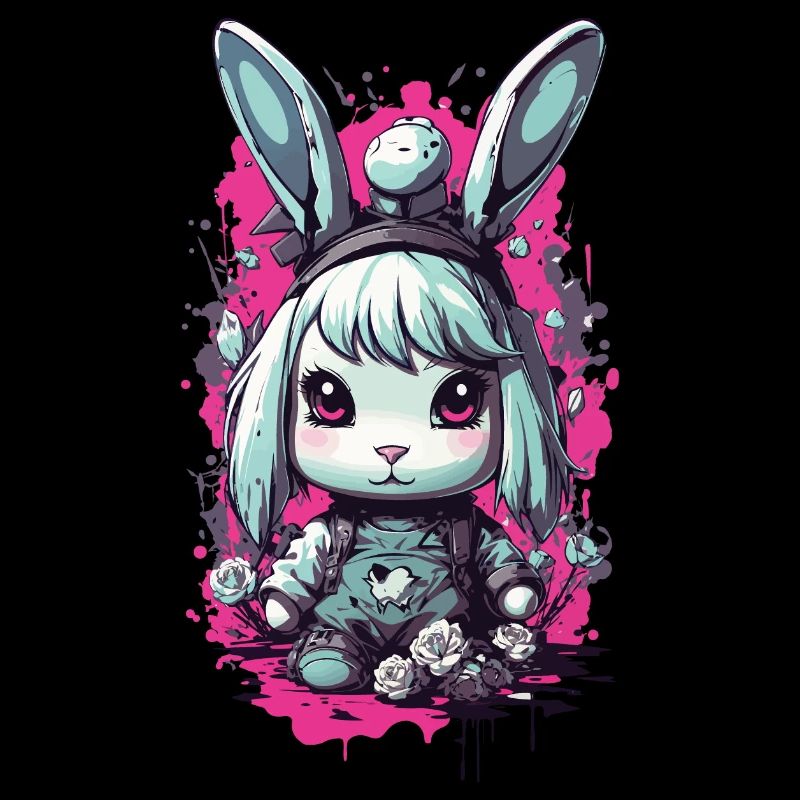 Goth Bunny Kawaii Pastel gothique Design