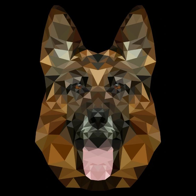 Polygon Portrait German Shepherd
