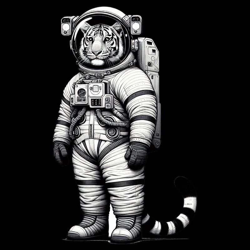 Cute Tiger Astronaut