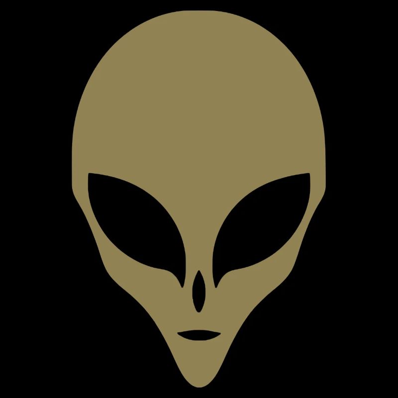 Alien Silhouette Head Face