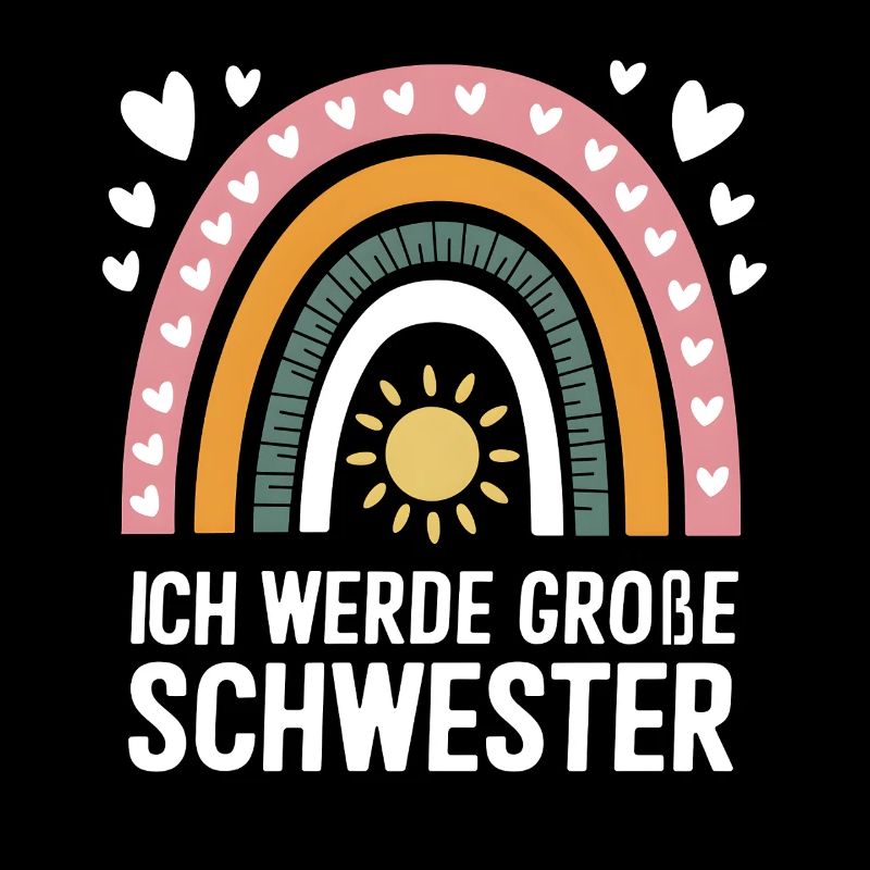 Ich Werde Große Schwester Regenbogen Boho