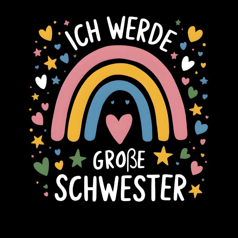 Ich Werde Große Schwester Regenbogen Boho