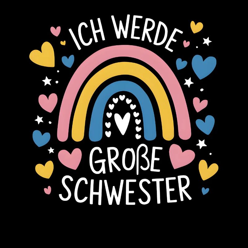 Ich Werde Große Schwester Regenbogen Boho