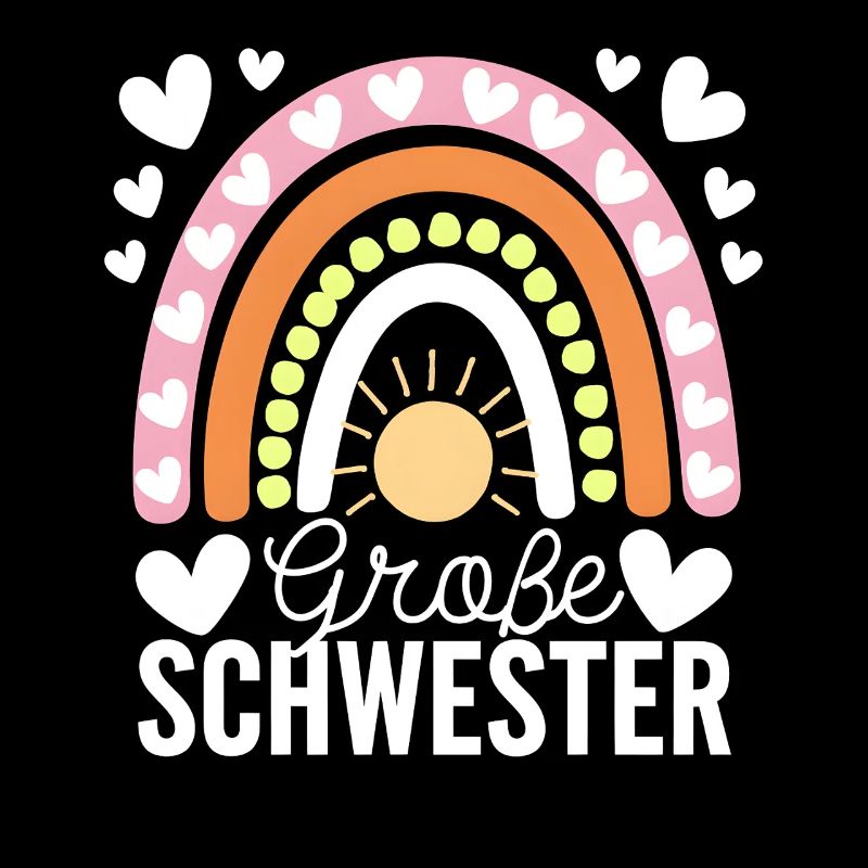 Ich Werde Große Schwester Regenbogen Boho