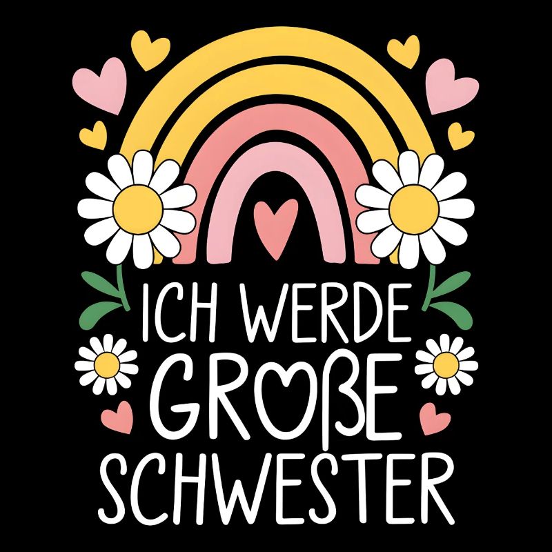 Ich Werde Große Schwester Regenbogen Boho