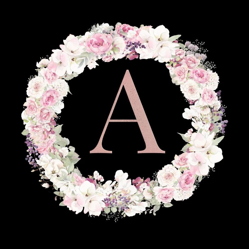 Customizable Monogram A wreath