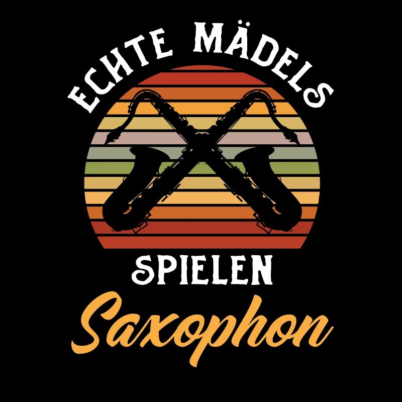 Echte Mädels Spielen Saxophon Geschenk
