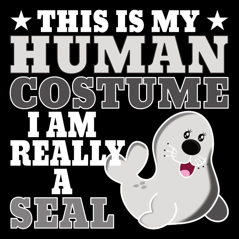 Seehund Robbe Halloween Seelöwe Geschenkidee