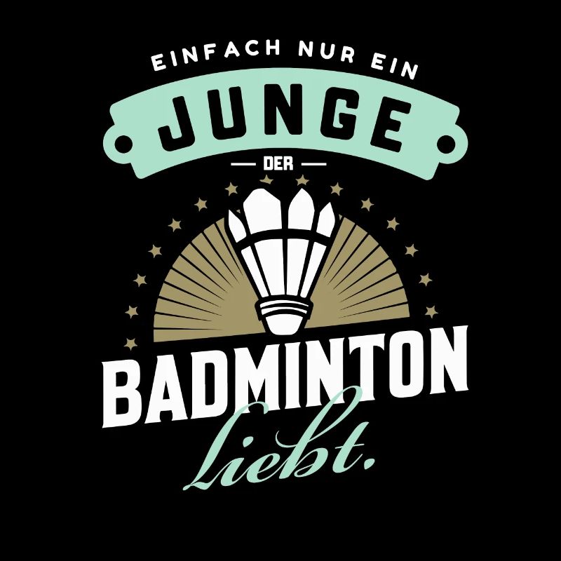 Junge, der Badminton liebt