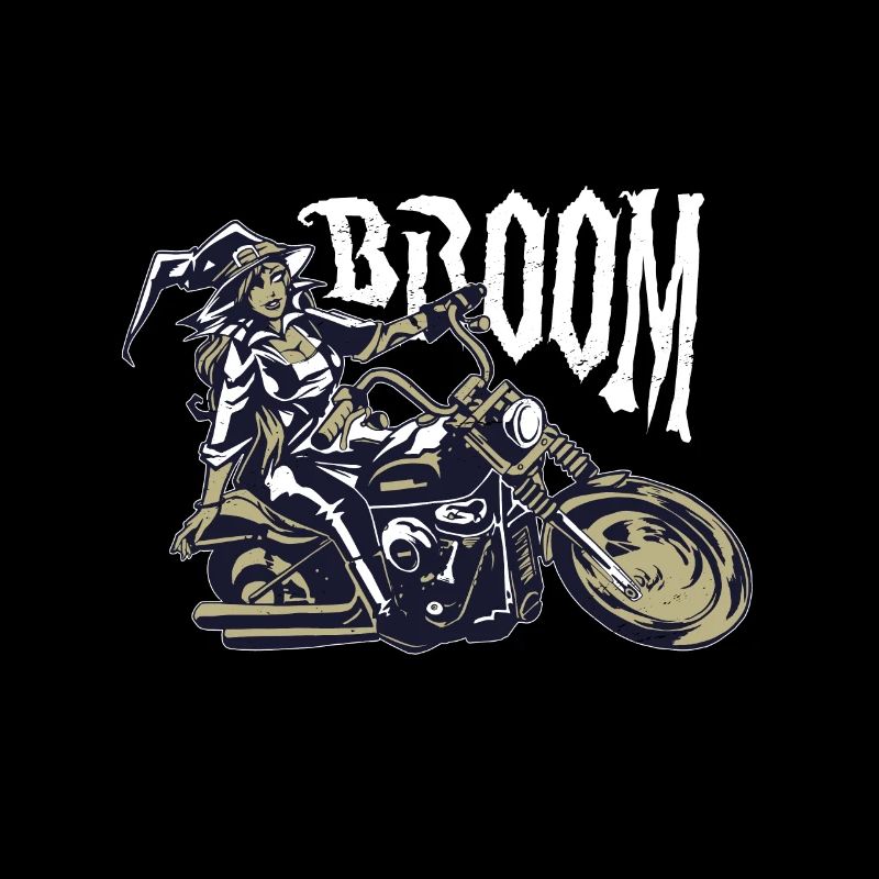 Witch on motorcycle with engine noise is called broom