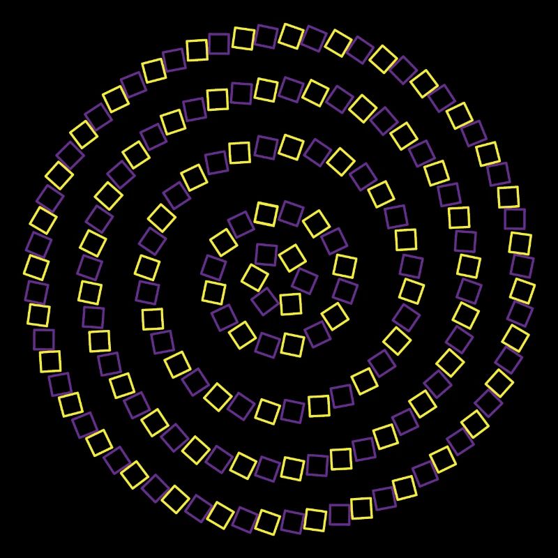 Optical illusion spiral