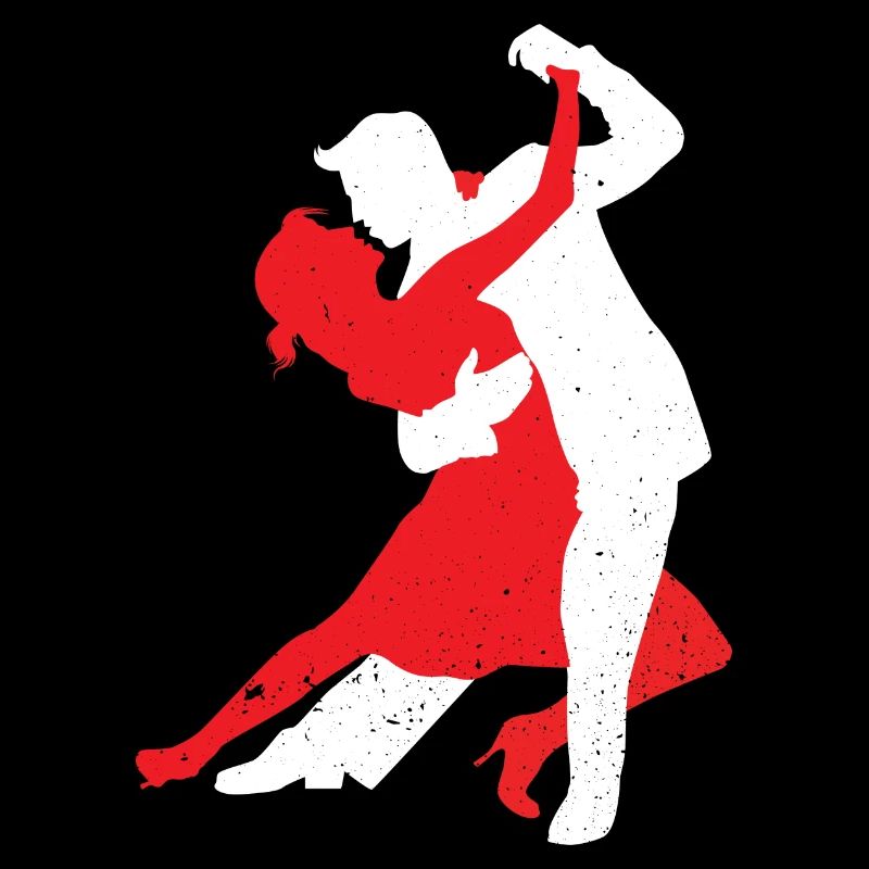Dancing Silhouette Couple Dancers Romantic Dance