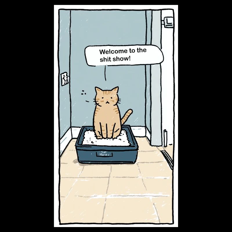 Litter Box Shitshow Humor