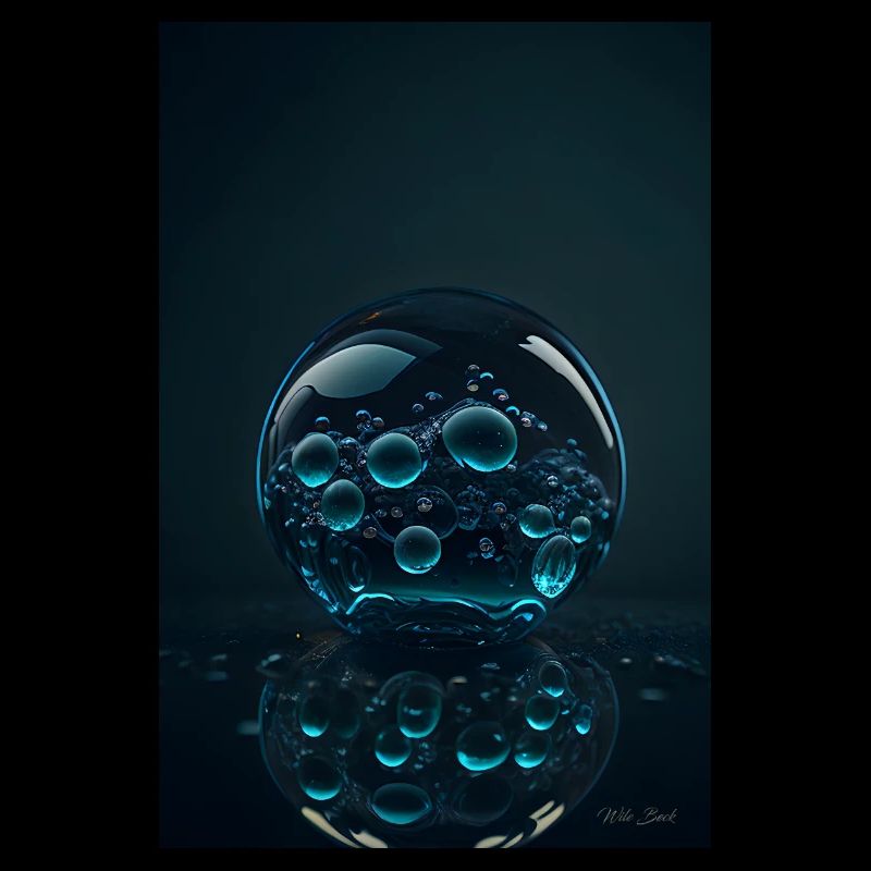 Bubbles in a bubble cyan 1