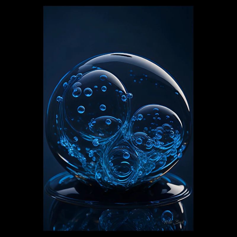 Bulles dans une bulle bleue 2