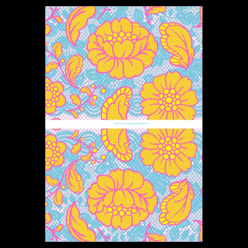 Conception de fleurs de dame (avec des fleurs orange)