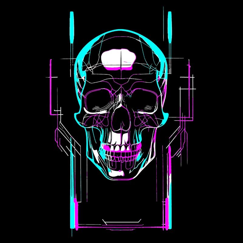 Futuristic skull