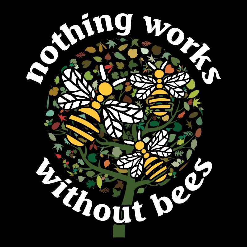 Save the bees - tree with bees