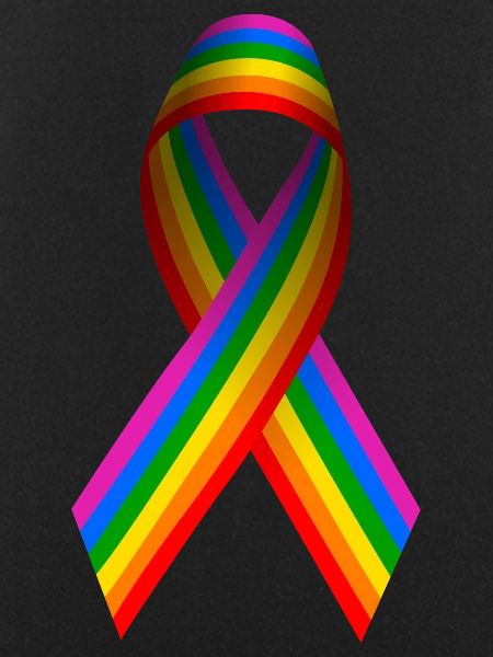Rainbow flag as a bow