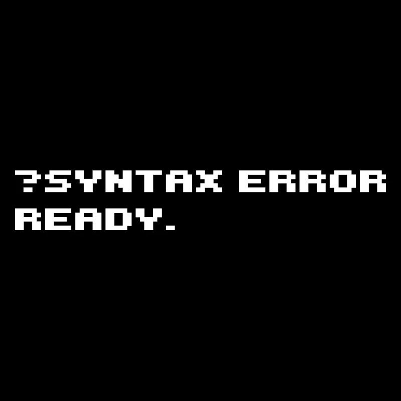 ERREUR DE SYNTAXE ordinateur rétro 8 bits