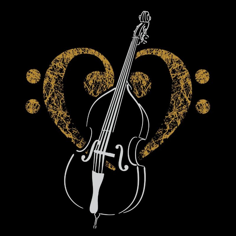 Contrebasse et clef basse
