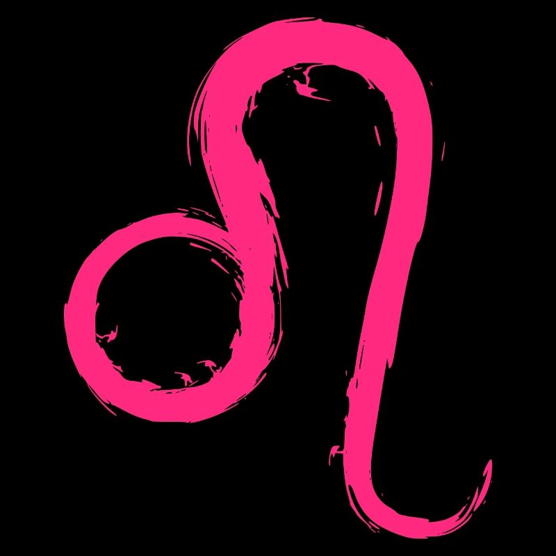 Löwe Leo Sternzeichen Design Symbol Rosa Pink
