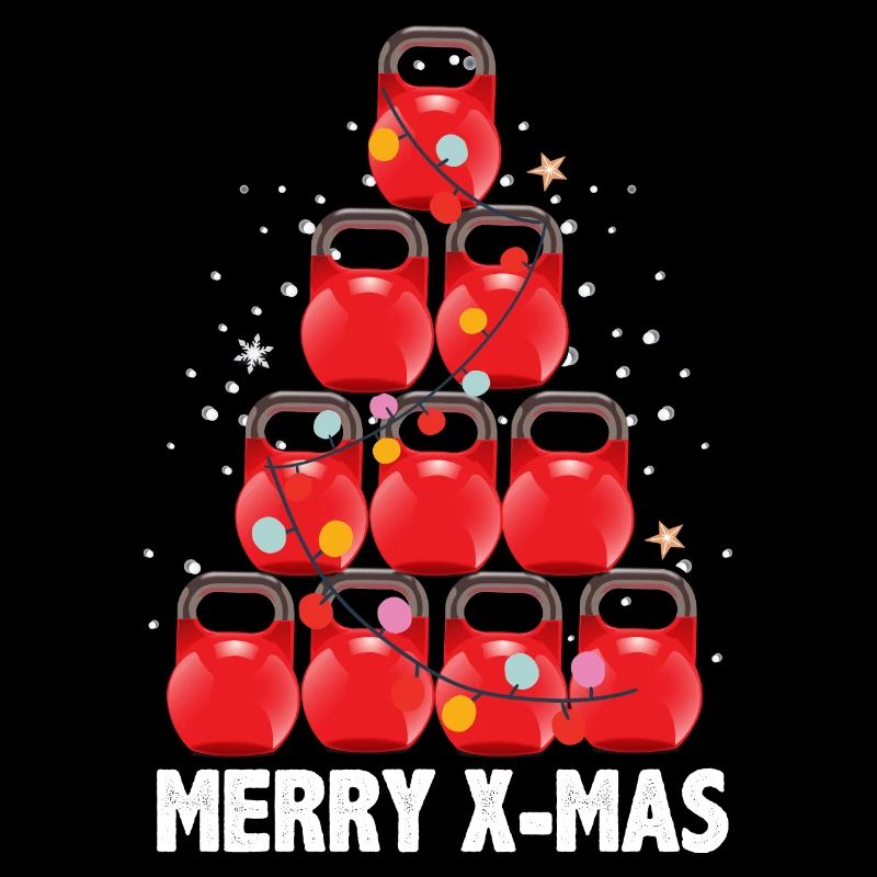 Christmas Funny Kettlebells Tree Holiday Workout