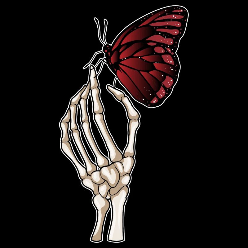Skeleton Hand Butterfly