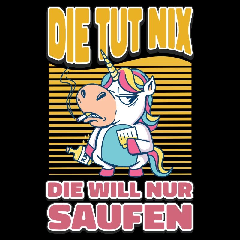 Böses Einhorn Saufen Bier Trinken - Lustiges