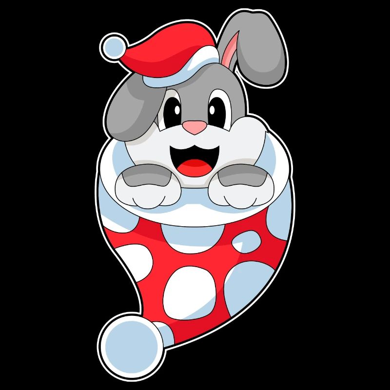 Chapeau de père Noël lapin