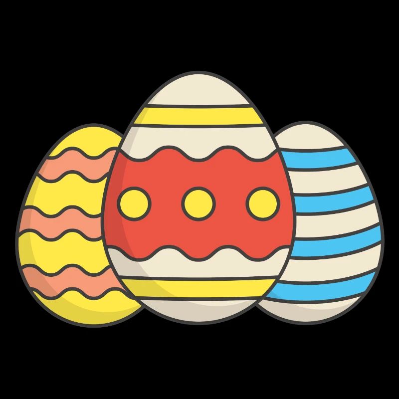 colorful easter eggs