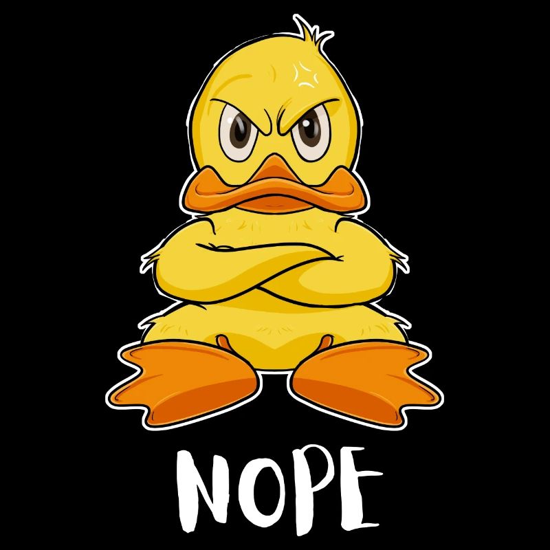 Nope Funny Lazy Duck