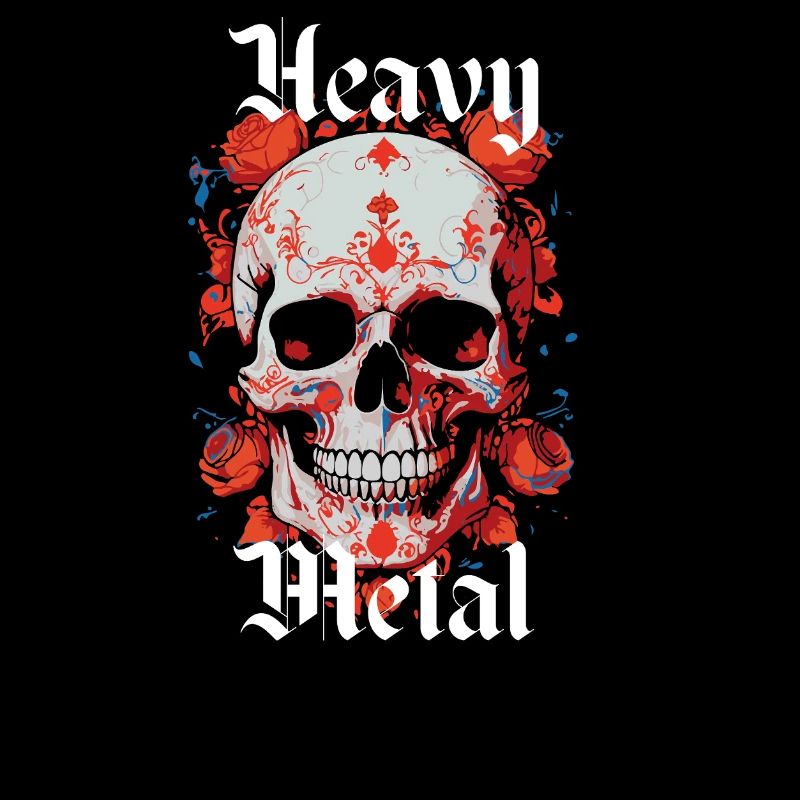 Logo tête de mort en métal lourd