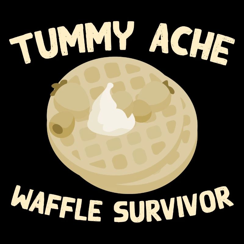 Mal de ventre Waffle Survivant Drôle Nourriture préférée