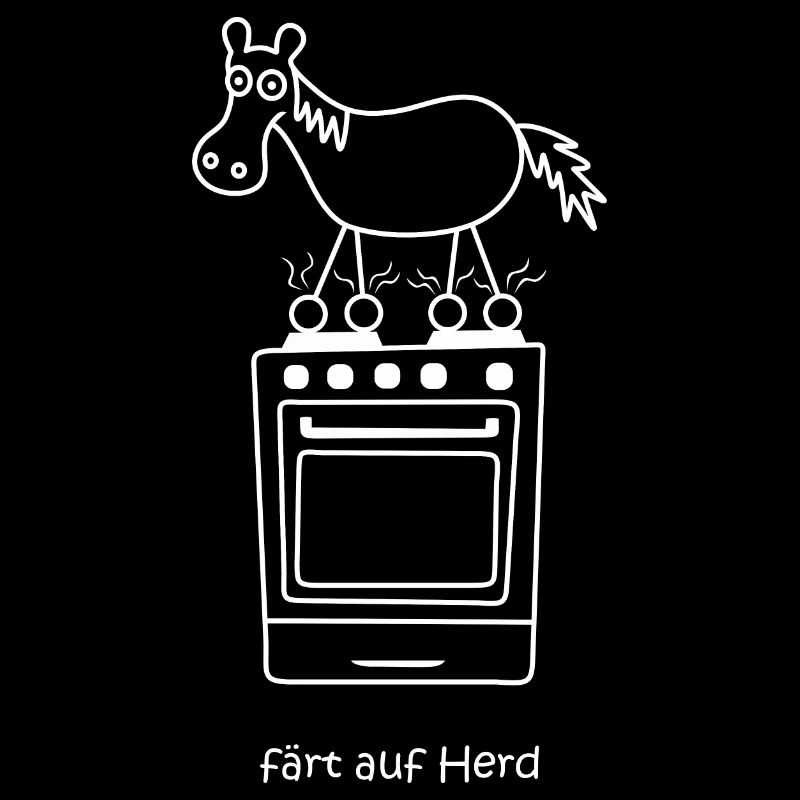 färt auf Herd, Pferd mit Rädern auf Herd