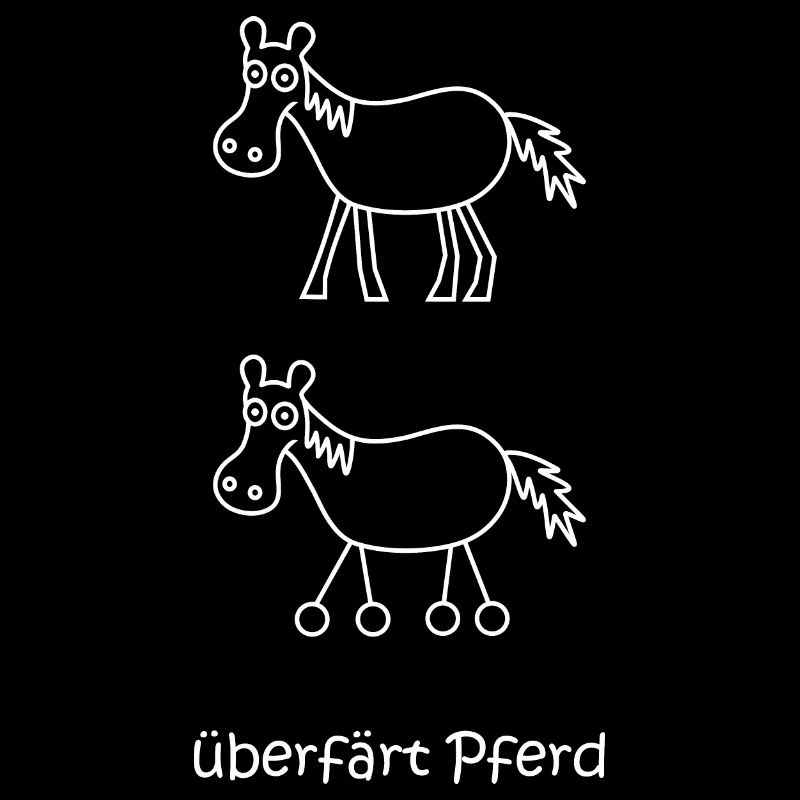 überfärt Pferd, überfahren, Pferd Pferd mit Rädern