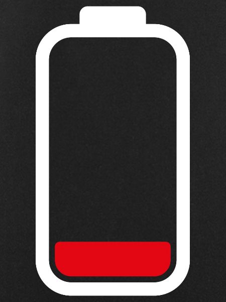 LOW BATTERY - White