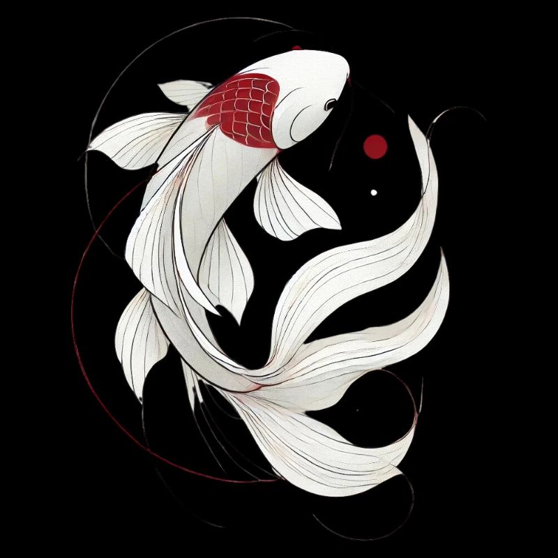 Illustration élégante de poisson Koi