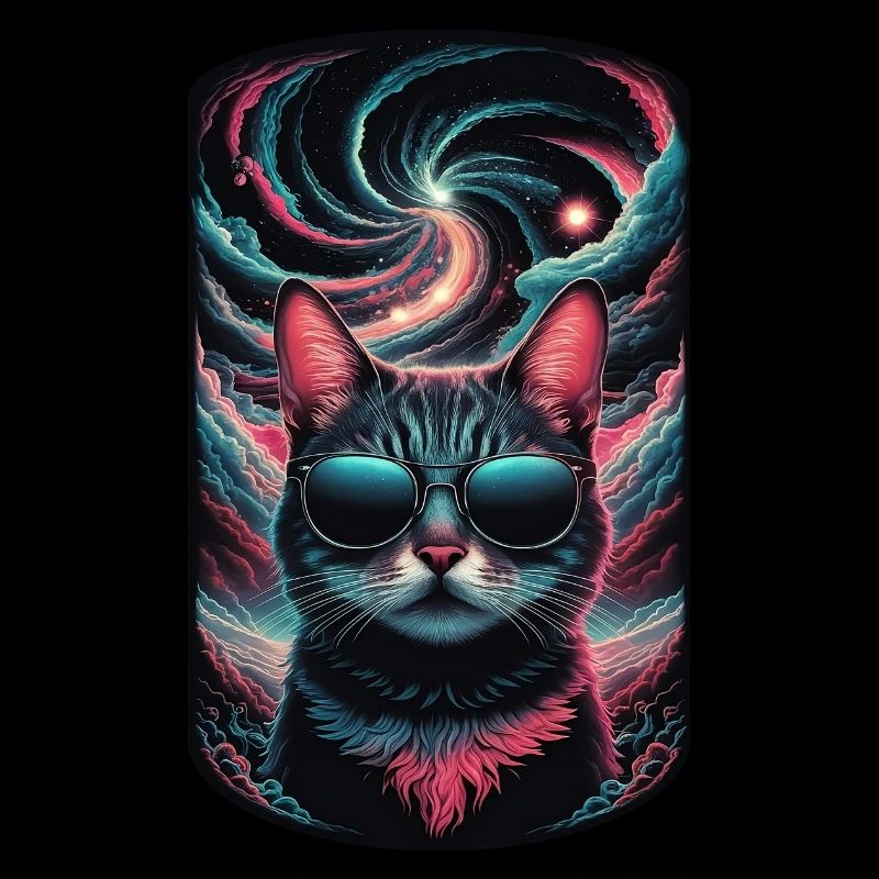 Cat in Space - Kitten with Sunglasses