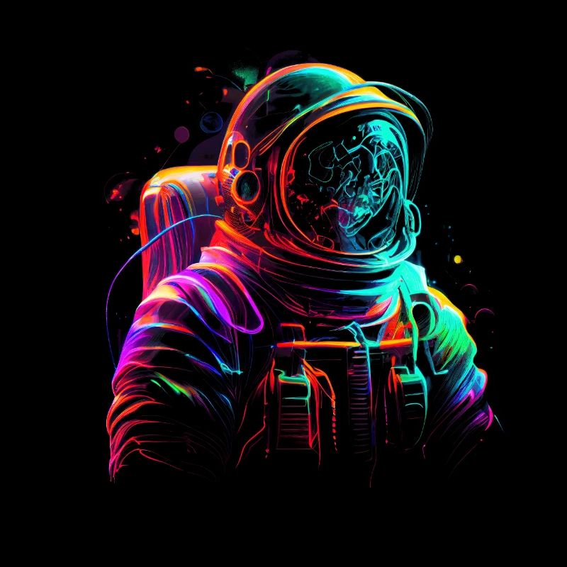 Outer Space Line Art Bunte Spaß Spaceman