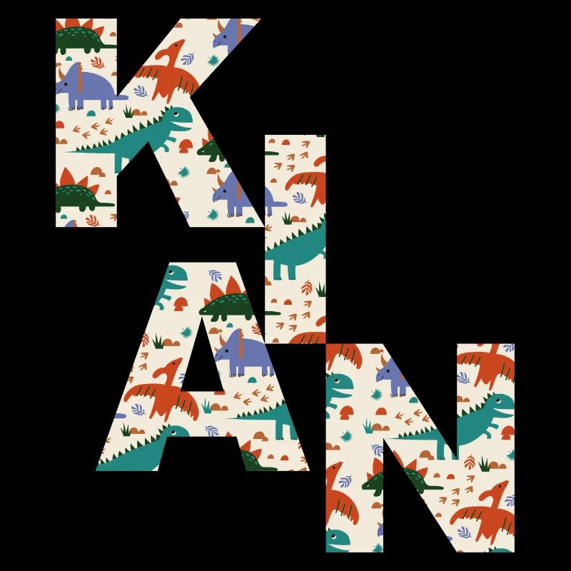 KIAN - Beautiful boy name with dinosaur