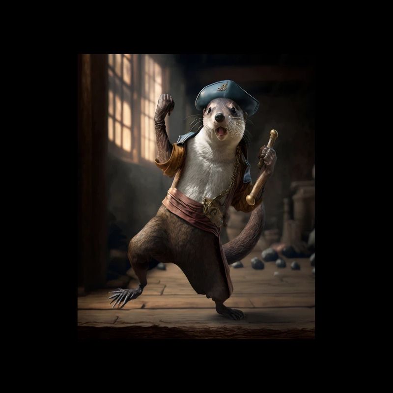 Mignon Loutre de mer Pet Dabbing Pirate Otter