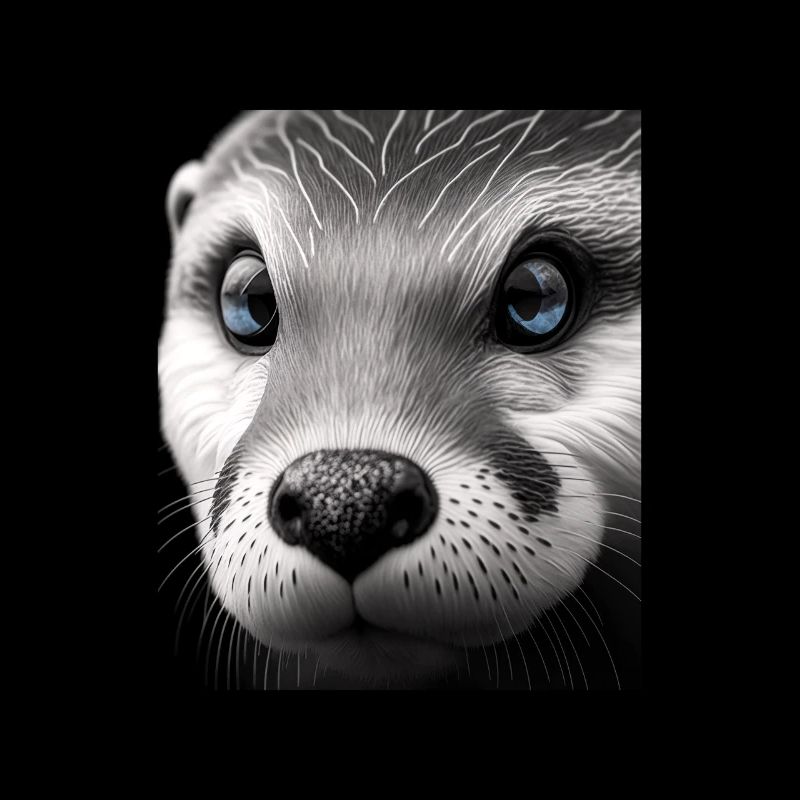 Conception de loutre à la mode Loutre de mer cool avec bleu
