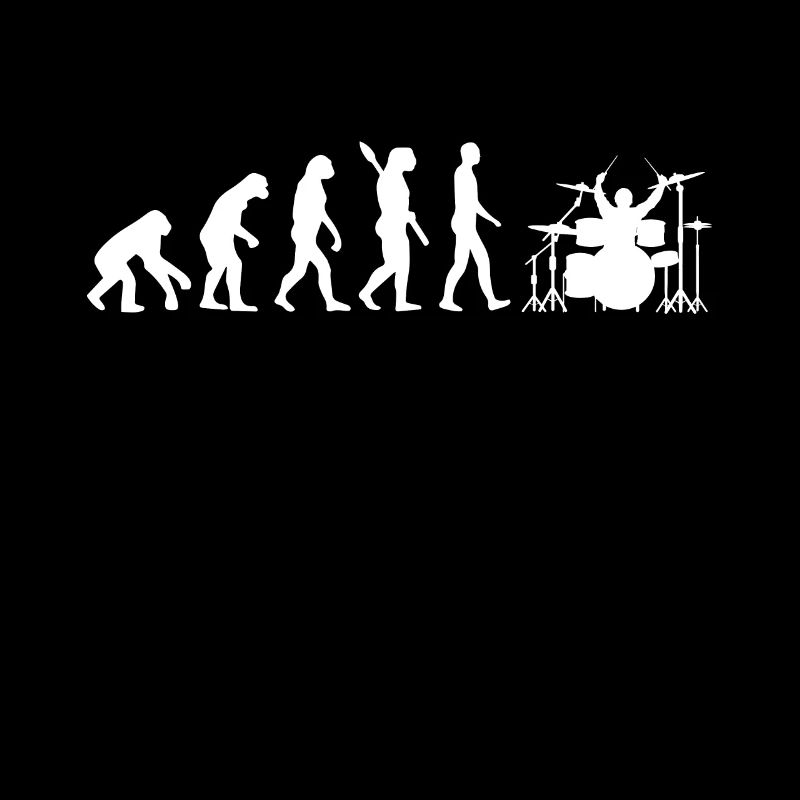 Drummer Schlagzeug Evolution Schlagzeuger Geschenk